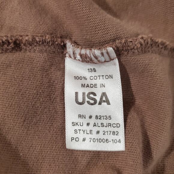 Fresh Produce Womens V-Neck Button 3/4 Sleeve Cardigan Size L Tan Cotton Neutral - Picture 7 of 10